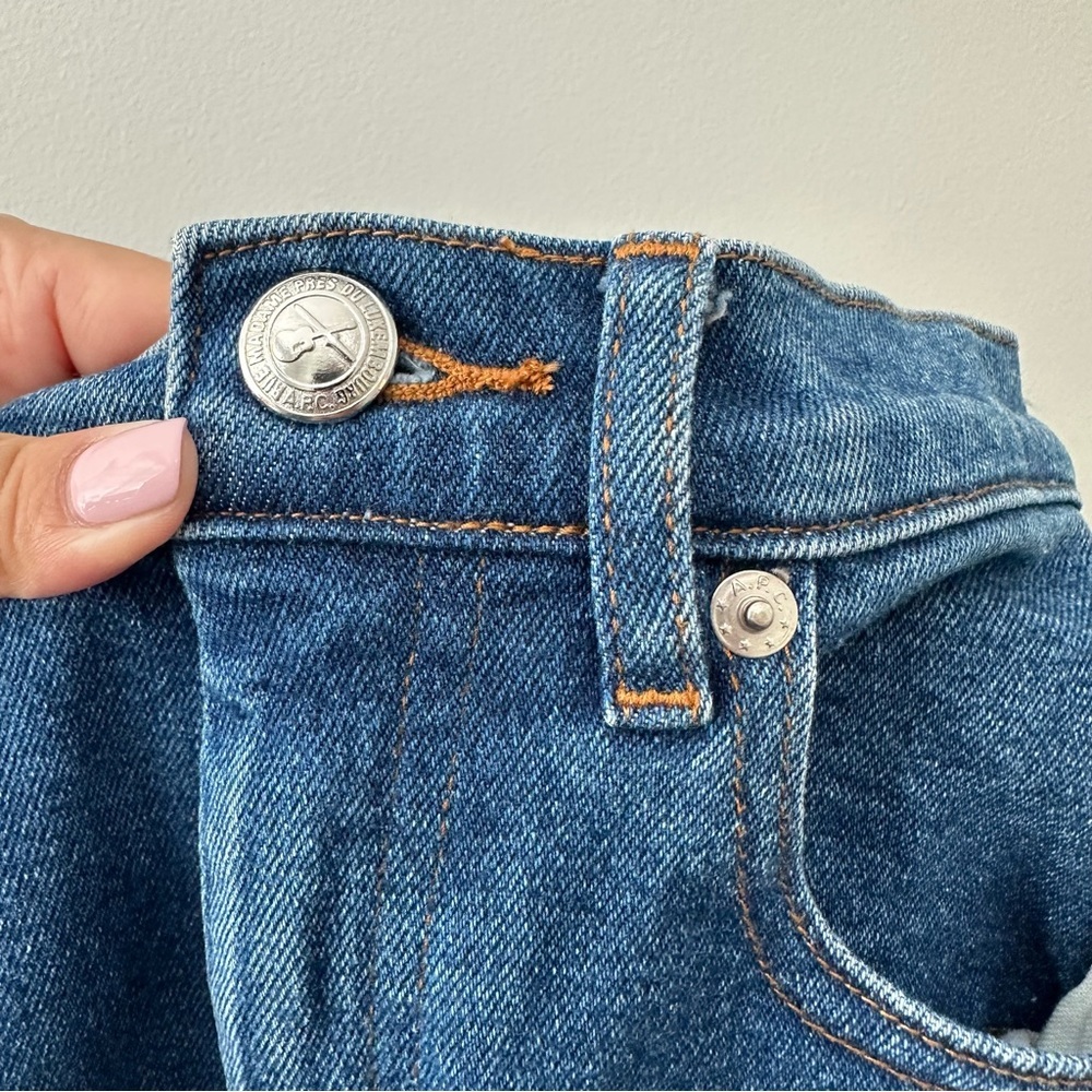 A.P.C. Spring High Rise Straight Leg Jeans Blue Denim Sz 24 - Picture 10 of 16
